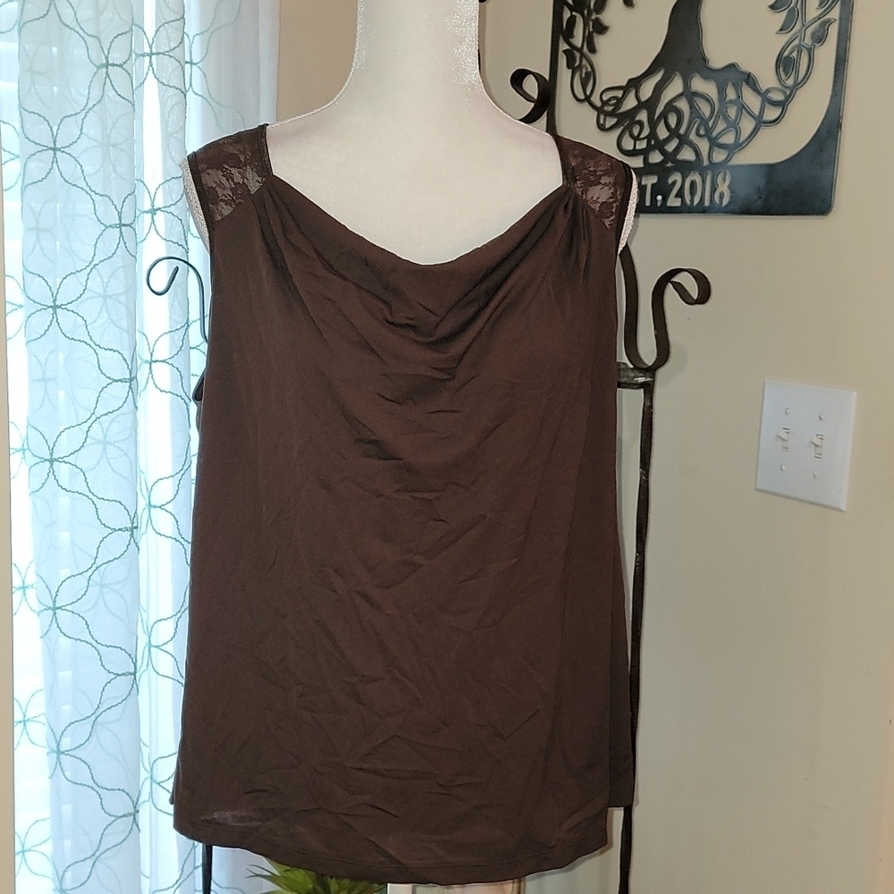 Venezia Lane Bryant Sleeveless Lace Shell Tank Top Women's Plus Size 18/20